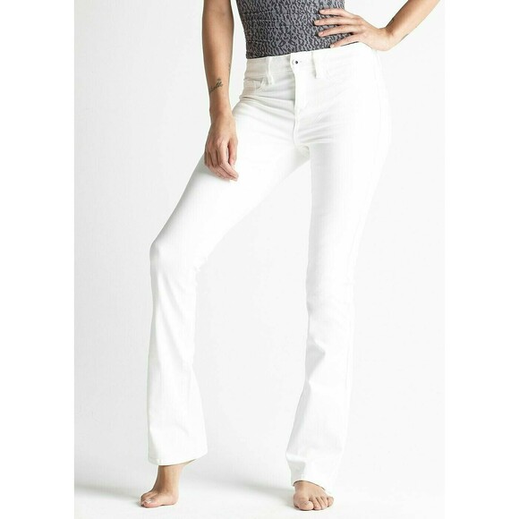 Yummie Mid Rise Bootcut Jeans Womens Sz 29 Slimming Tummy Control White JY7-016 - Picture 10 of 11
